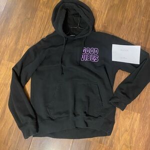 Black Hoodie with 'Good Vibes' Print